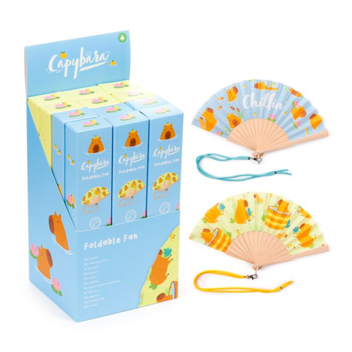 Éventail pliable - Capybara 