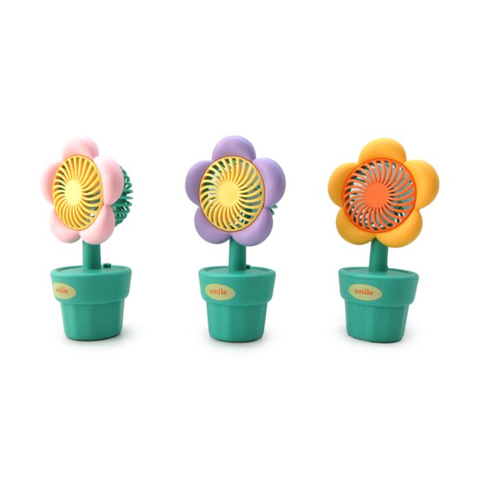 Mini Ventilateur Rechargeable USB - Pot de Fleurs 