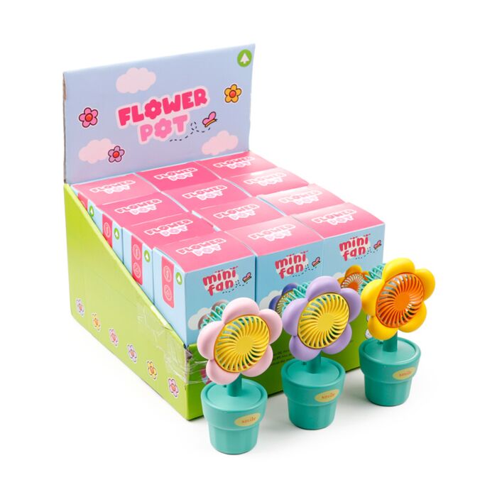 Mini Ventilateur Rechargeable USB - Pot de Fleurs 