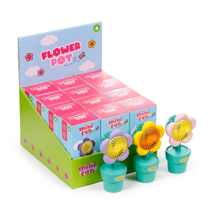 Mini Ventilateur Rechargeable USB - Pot de Fleurs 