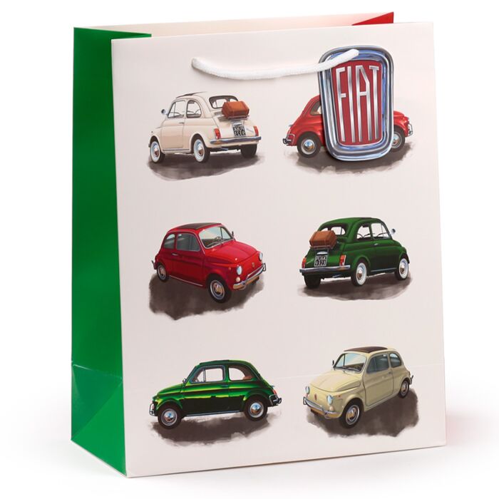 Sac Cadeau - Fiat 500 Retro Repeat ( Grand )