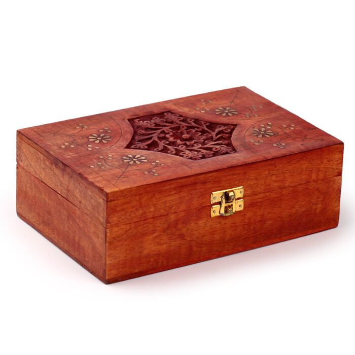 Coffret à huiles essentielles en Bois de Manguier ( 24 flacons ) d2