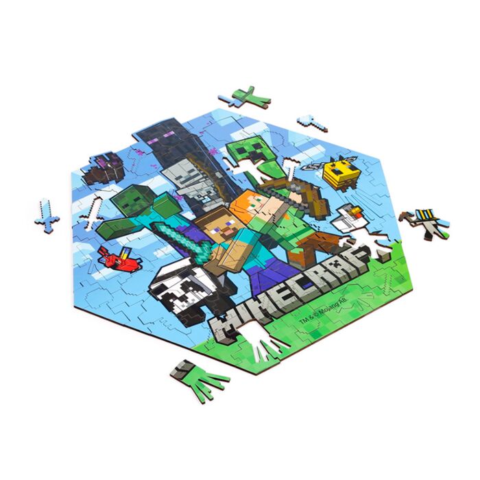 Puzzle en bois 130 pièces - Minecraft Creeper 