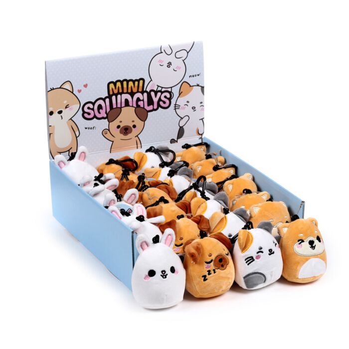 Porte-clés peluché Mini Squidglys -Adoramals Animaux de Compagnie