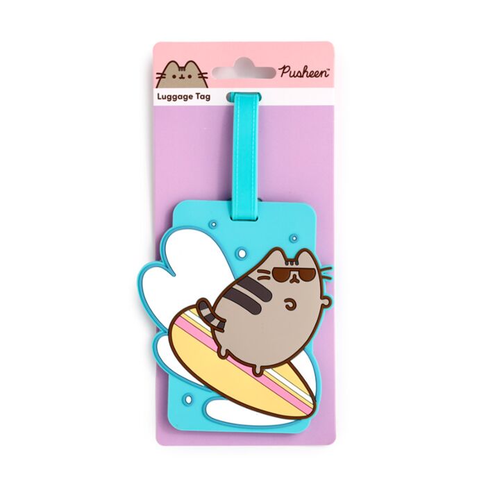 Etiquette à Bagage PVC - Pusheen le Chat Surfeur