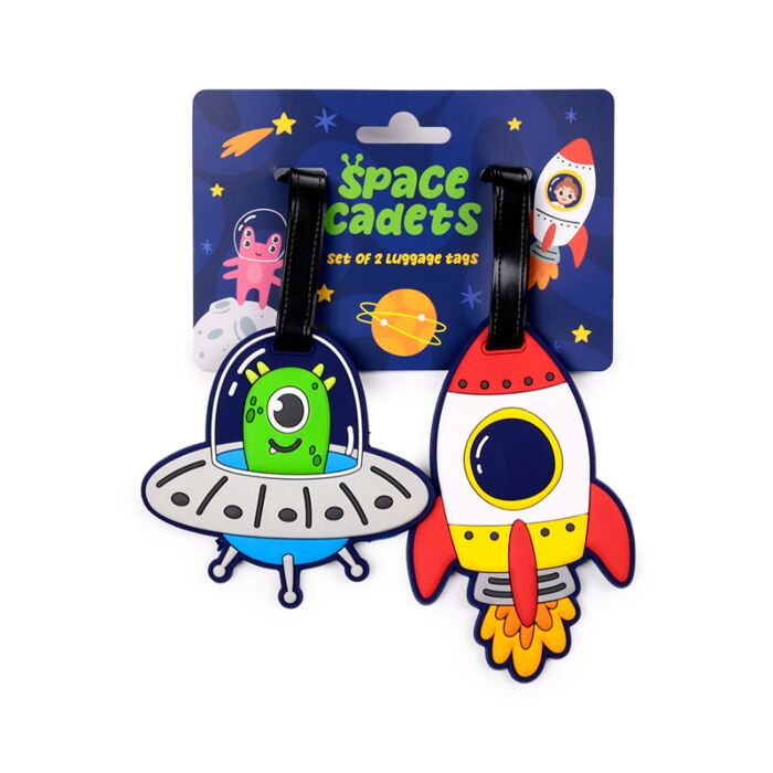 Lot de 2 Etiquettes de Bagage en PVC - Space Cadets Patrouilleur de l'Espace