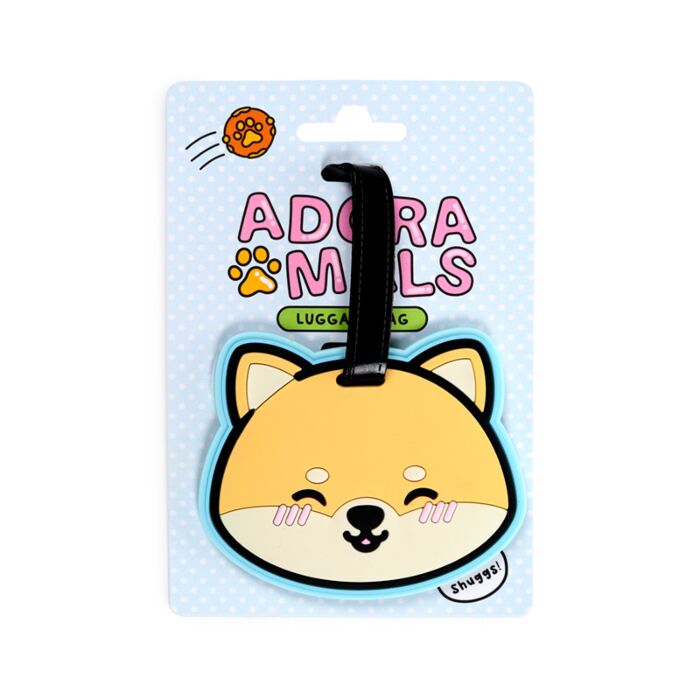 Etiquette de Bagage en PVC - Adoramals Shuggs le Shiba Inu 