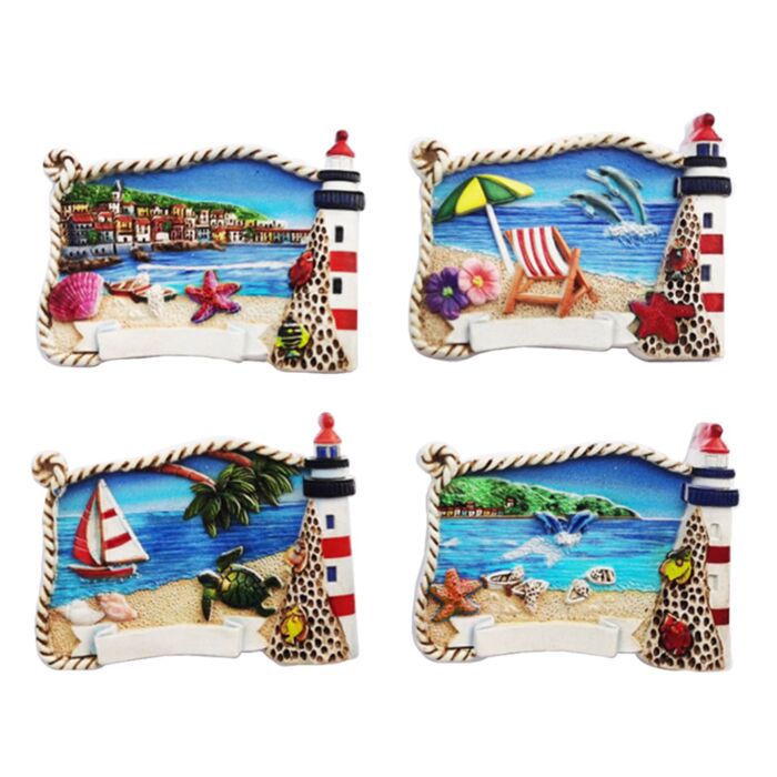 Aimant Souvenir 3D Bord de Mer - Phare