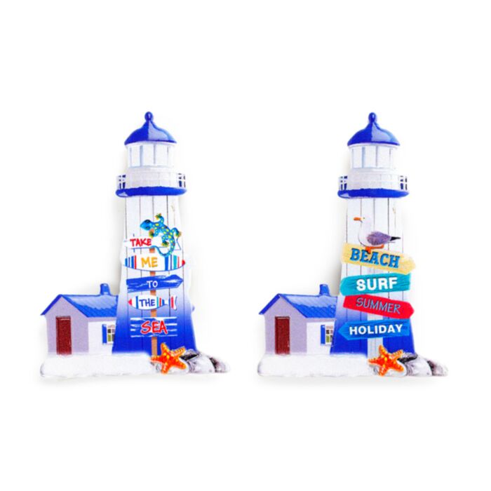 Aimant Souvenir - Bord de mer Phare et Panneaux