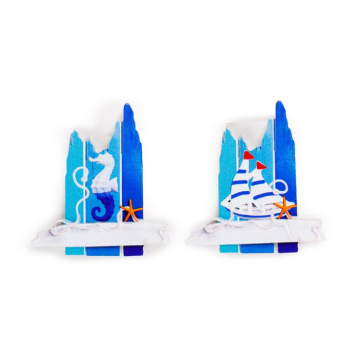 Aimant Souvenir - Bord de mer Hypocampe & Bateau