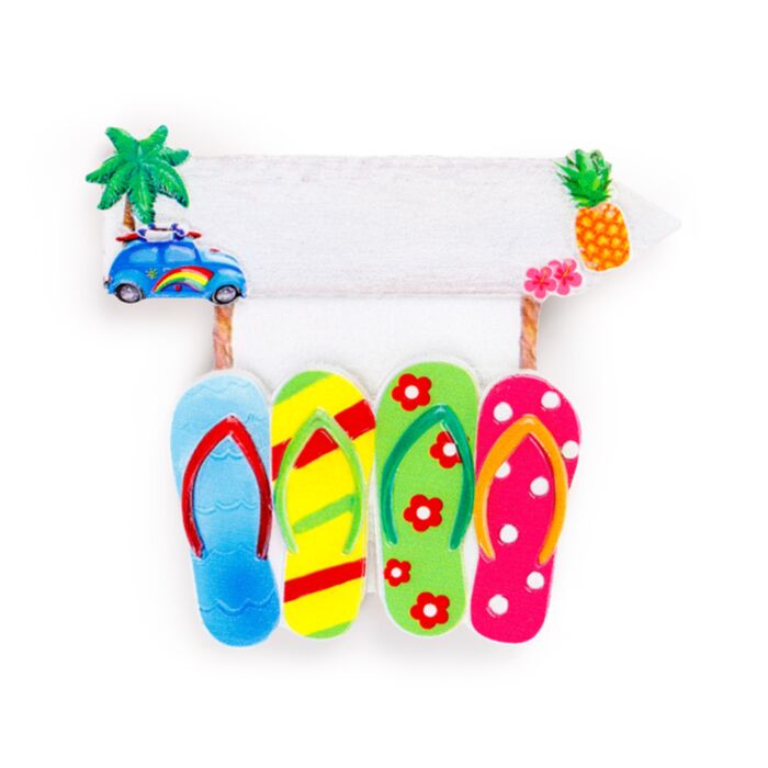 Aimant Souvenir - Bord de mer Tongs