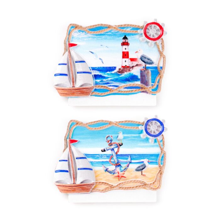 Aimant Souvenir - Bord de mer Ancre & Phare