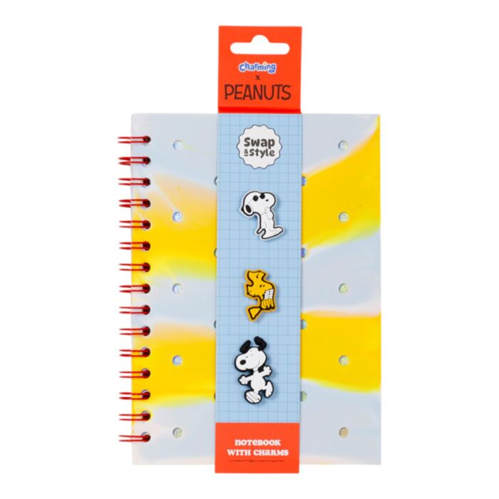 Bloc-notes A5 en silicone avec Charmes - Peanuts Snoopy & Woodstock
