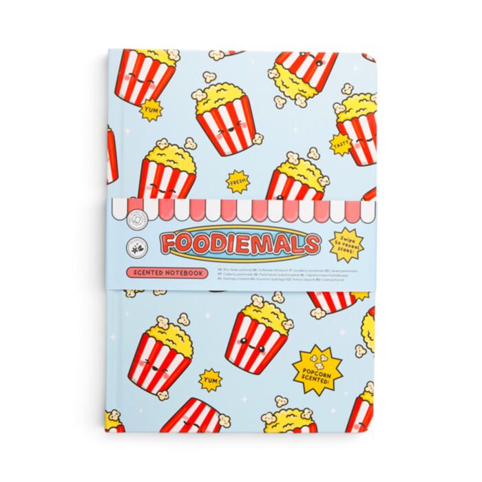 Bloc-notes A5 parfumé en papier recyclé - Foodiemals Popcorn 