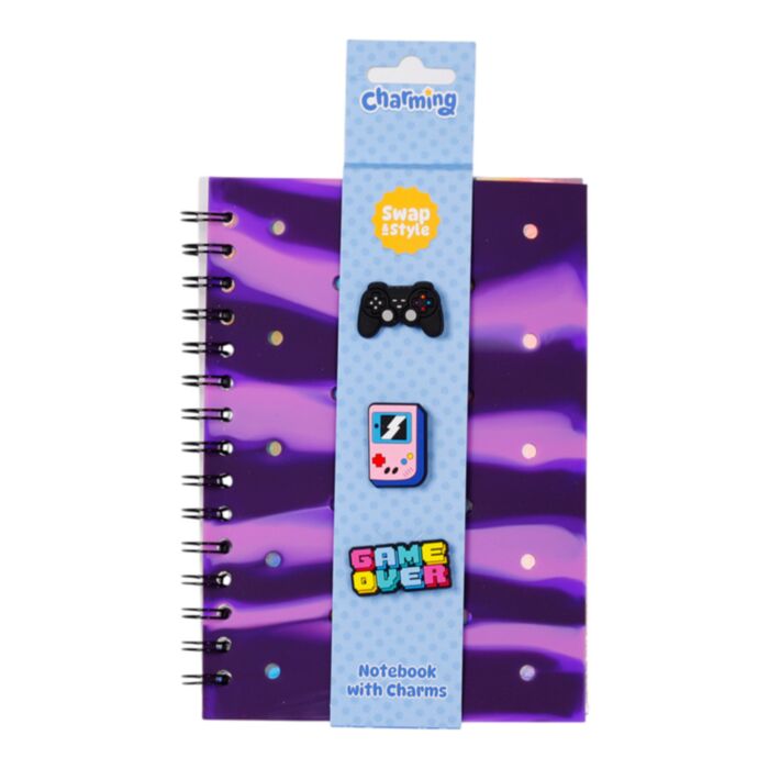 Bloc-notes A5 en silicone avec Charmes - Game Over 