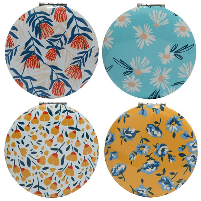 Miroir de Poche Pick of the Bunch - Fleurs Pivoines, Marguerites, Boutons d'Or, Protéas