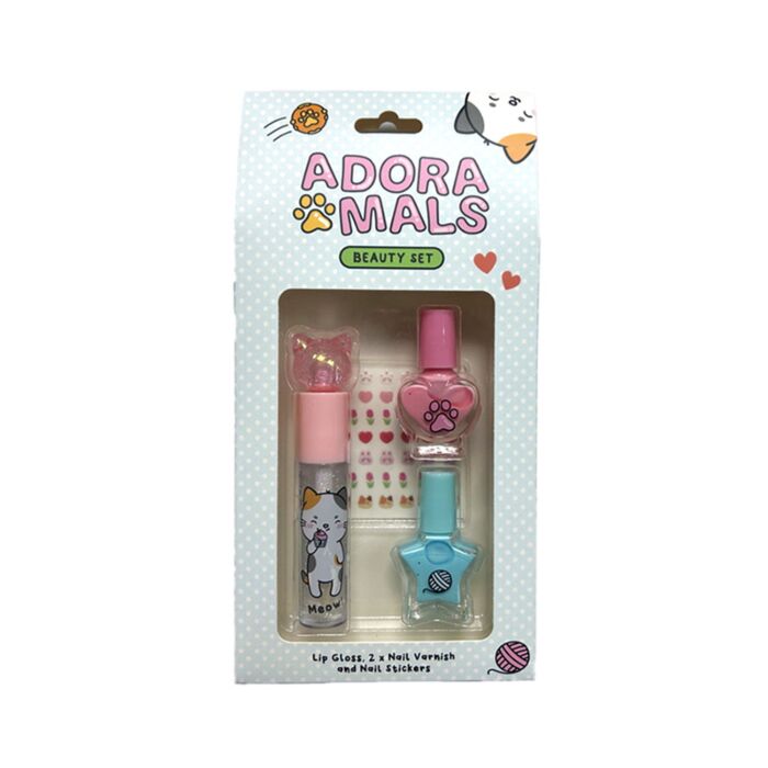 Set Cosmétique pour enfant Gloss à lèvres et Vernis - Adoramals Lola la Minette