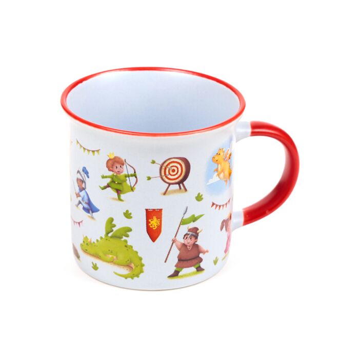 Mug en Porcelaine fine Bordure - Chevaliers & Dragons