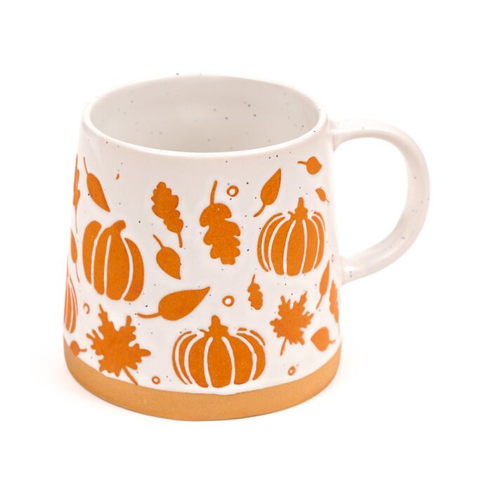 Mug en grès - Motif Citrouilles 
