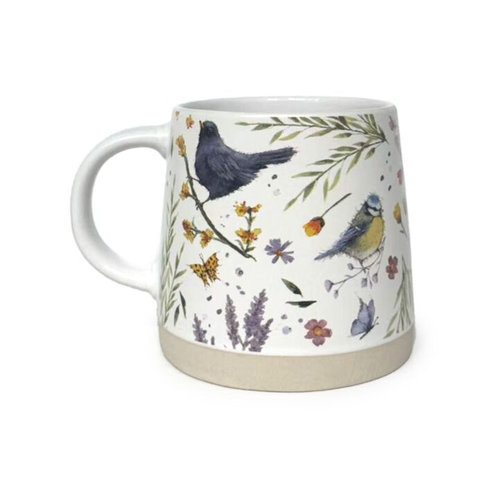 Mug en grès - Jan Pashley Oiseaux & Fleurs sauvages