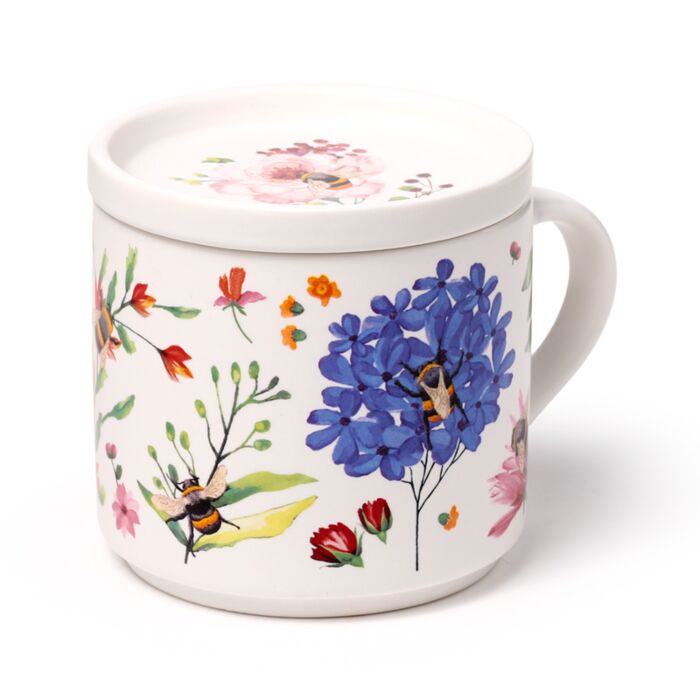 Ensemble Mug Porcelaine & Dessous de Tasse - Nectar Meadows 