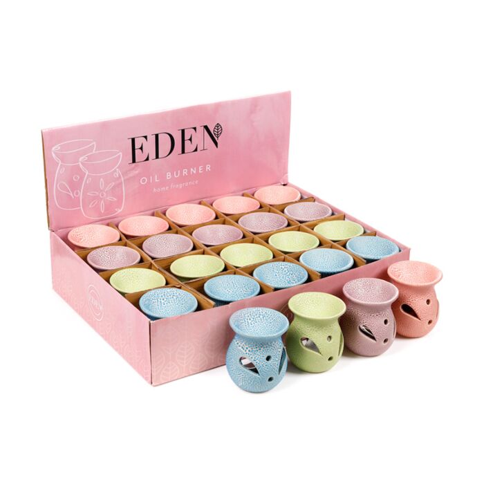 Petit brûleur à huile en céramique - Design craquelé