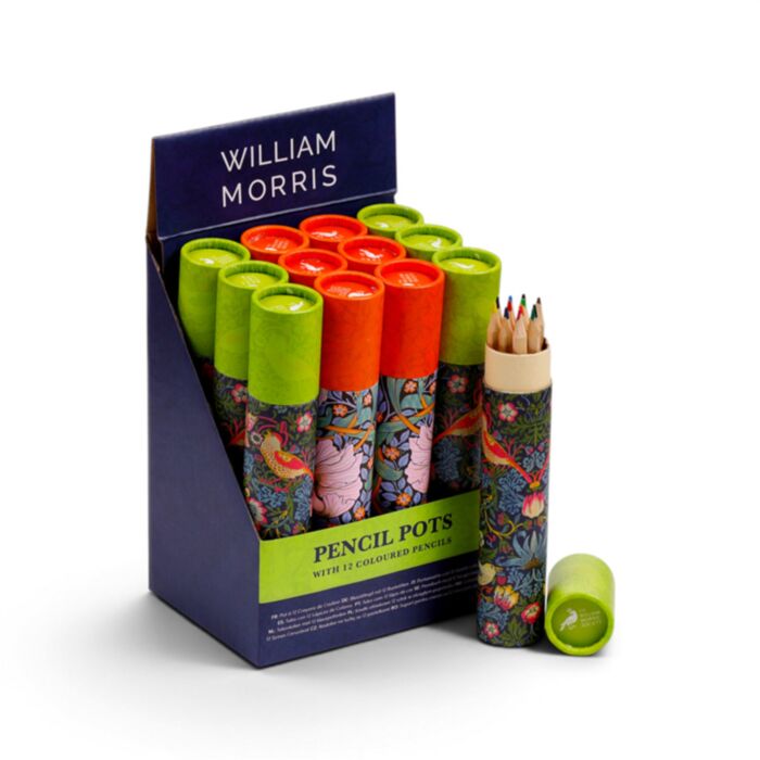 Grand pot à 12 crayons de couleur - William Morris 