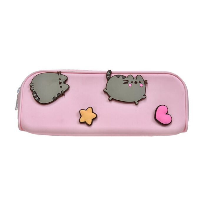 Trousse Silicone  avec Charmes - Pusheen le Chat Etoiles & Cœurs 