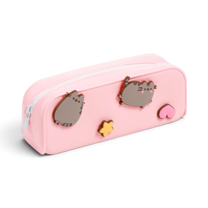 Trousse Silicone  avec Charmes - Pusheen le Chat Etoiles & Cœurs 