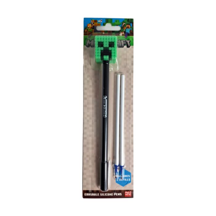 Stylo effaçable avec Embout silicone - Minecraft Creeper 