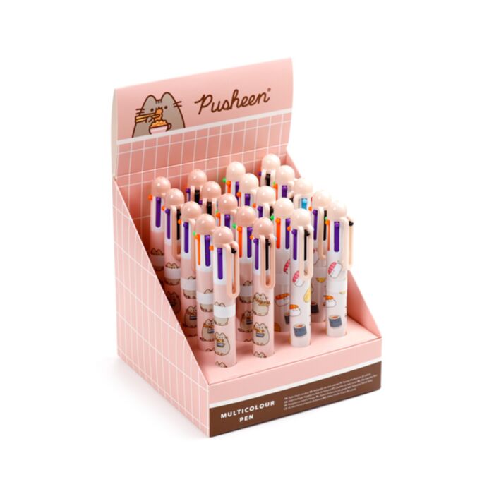 Stylo multi-couleur - Pusheen le Chat Sushi Club (6 Couleurs)