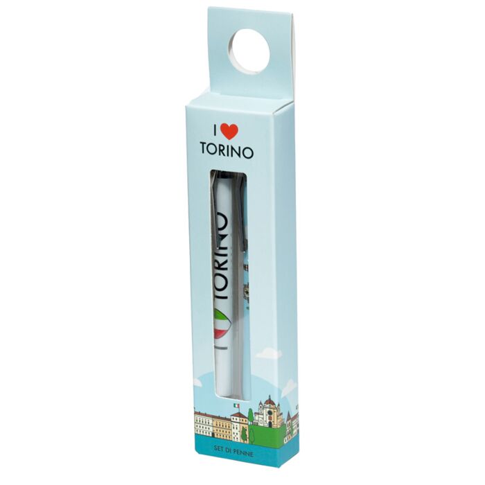 Lot de 2 Stylos I Heart Torino - Turin