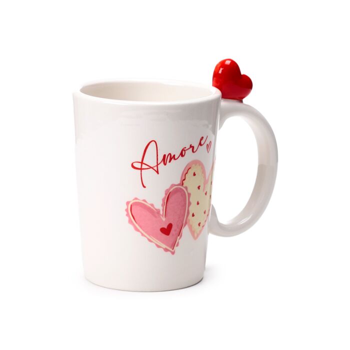 Mug à Anse Décorée Cœurs - Amore