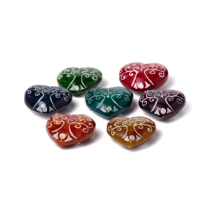 Porte-encens Stéatite - Cœur Arbre de Vie Chakra 