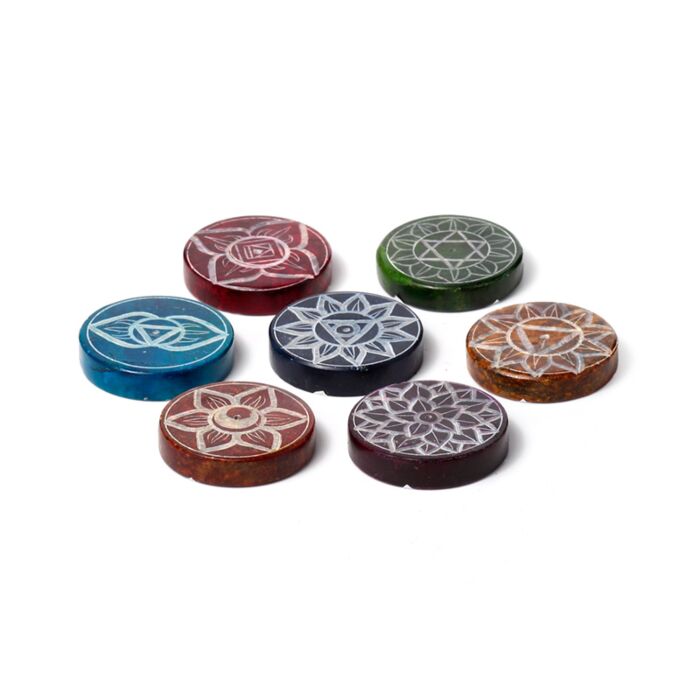 Porte-encens Stéatite - Cercle gravé Chakra 