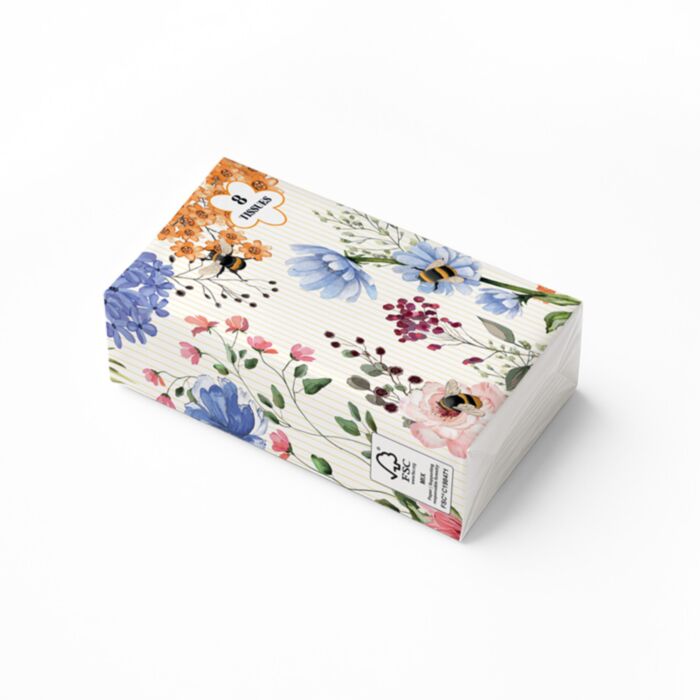 Paquet de 8 Mouchoirs - Nectar Meadows 
