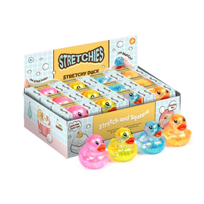 Squeezy Jouet anti-stress Canard Pailleté en Maltose 
