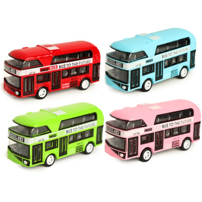 Jouet à Mécanisme de Recul Métal Diecast - Bus
