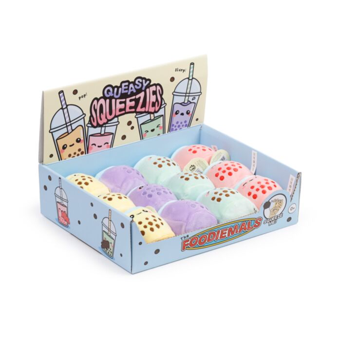 Jouet Peluché à Presser Queasy Squeezies - Foodiemals Bubble Tea 