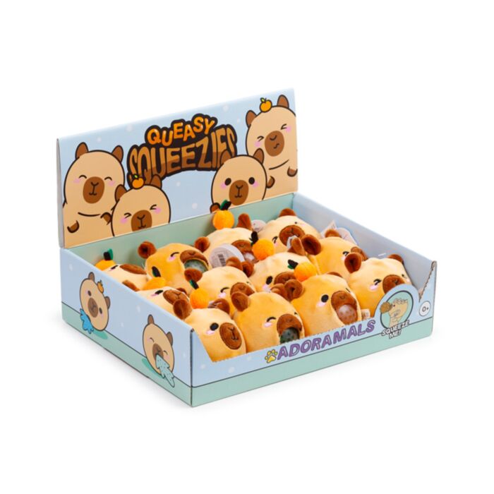 Jouet Peluché à Presser Queasy Squeezies - Adoramals Capybara