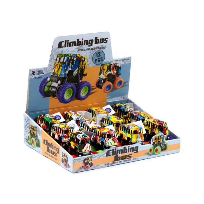 Jouet à Mécanisme de Friction -  Bus Cascadeur Graffiti 