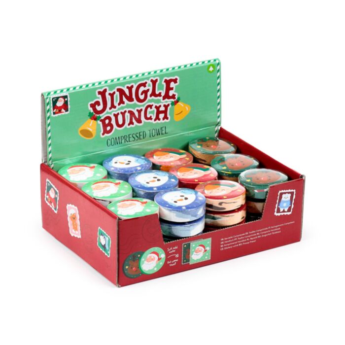 Serviette de Voyage Compréssée Noël - Jingle Bunch 