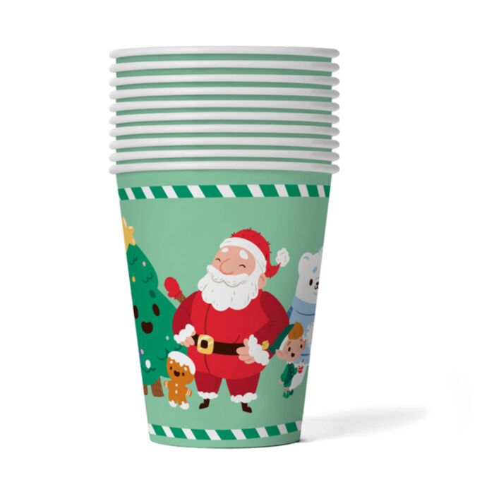 Lot de 10 Gobelets en papier (27cl) - Jingle Bunch Noël
