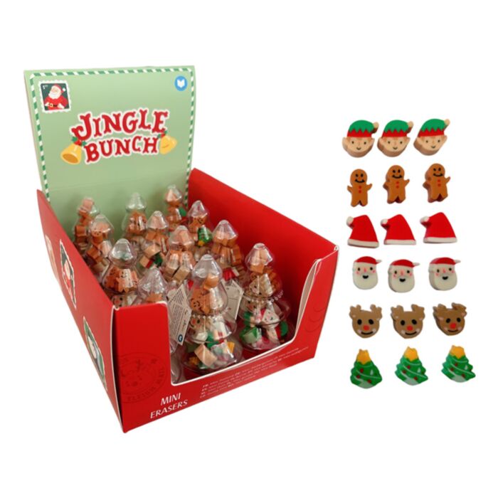 Gommes de Noël dans Pot en forme de Sapin - Jingle Bunch Noël
