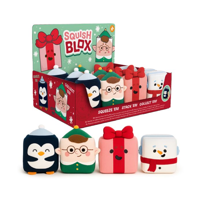 Jouet Peluché à mémoire de forme - Squish Blox Jingle Bunch Noël