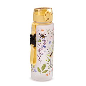 Gourde 600ml en Plastique Renforcé avec Couvercle à Bouton-poussoir - The Nectar Meadows - Abeille et Fleurs Gourde 600ml en Plastique Renforcé avec Couvercle à Bouton-poussoir - The Nectar Meadows - Abeille et Fleurs
