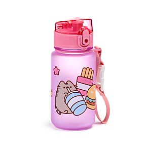 Gourde Enfant 350ml en Plastique Renforcé avec Couvercle à Bouton-poussoir - Pusheen le Chat Cœur 