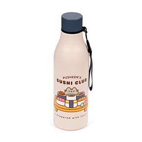 Gourde Isolée 500ml en Acier Inoxydable pour Boissons Chaudes ou Froides - Pusheen le Chat Sushi Club
