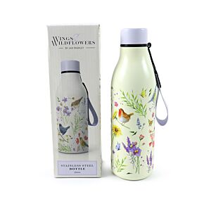 Gourde Isolée 500ml en Acier Inoxydable pour Boissons Chaudes ou Froides - Jan Pashley Ailes & Fleurs sauvages