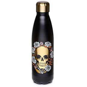Gourde Isolée 500ml en Acier Inoxydable pour Boissons Chaudes ou Froides Skulls and Roses - Crâne Gourde Isolée 500ml en Acier Inoxydable pour Boissons Chaudes ou Froides Skulls and Roses - Crâne